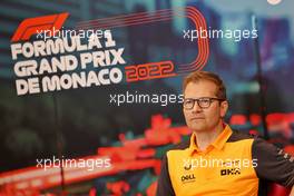 Andreas Seidl, McLaren Managing Director in the FIA Press Conference. 28.05.2022. Formula 1 World Championship, Rd 7, Monaco Grand Prix, Monte Carlo, Monaco, Qualifying Day.