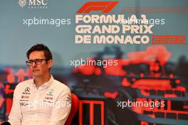 Andrew Shovlin (GBR) Mercedes AMG F1 Trackside Engineering Director in the FIA Press Conference. 28.05.2022. Formula 1 World Championship, Rd 7, Monaco Grand Prix, Monte Carlo, Monaco, Qualifying Day.