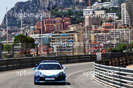 Alpine A110S demonstrations laps by Oscar Piastri (AUS) Alpine F1 Team Reserve Driver. 26.05.2022. Formula 1 World Championship, Rd 7, Monaco Grand Prix, Monte Carlo, Monaco, Practice Day.