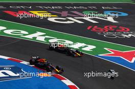 Sergio Perez (MEX), Red Bull Racing and Max Verstappen (NLD), Red Bull Racing  28.10.2022. Formula 1 World Championship, Rd 20, Mexican Grand Prix, Mexico City, Mexico, Practice Day.