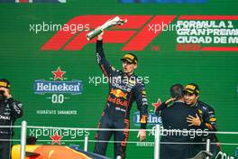 Race winner Max Verstappen (NLD) Red Bull Racing celebrates on the podium. 30.10.2022. Formula 1 World Championship, Rd 20, Mexican Grand Prix, Mexico City, Mexico, Race Day.
