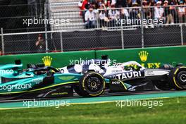 Lance Stroll (CDN) Aston Martin F1 Team AMR22 and Pierre Gasly (FRA) AlphaTauri AT03 battle for position. 30.10.2022. Formula 1 World Championship, Rd 20, Mexican Grand Prix, Mexico City, Mexico, Race Day.
