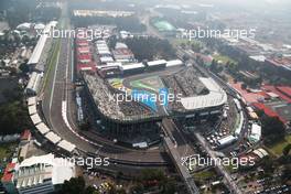 An aerial view of the circuit. 29.10.2022. Formula 1 World Championship, Rd 20, Mexican Grand Prix, Mexico City, Mexico, Qualifying Day.