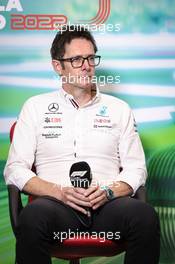 Andrew Shovlin (GBR) Mercedes AMG F1 Trackside Engineering Director, in the FIA Press Conference. 29.10.2022. Formula 1 World Championship, Rd 20, Mexican Grand Prix, Mexico City, Mexico, Qualifying Day.