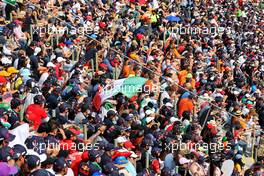 Circuit atmosphere - fans in the stadium grandstand. 29.10.2022. Formula 1 World Championship, Rd 20, Mexican Grand Prix, Mexico City, Mexico, Qualifying Day.