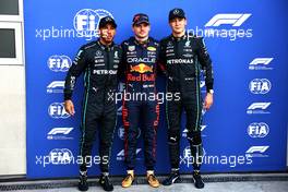 Pole position for Max Verstappen (NLD) Red Bull Racing 2nd for George Russell (GBR) Mercedes AMG F1 and 3rd Lewis Hamilton (GBR) Mercedes AMG F1. 29.10.2022. Formula 1 World Championship, Rd 20, Mexican Grand Prix, Mexico City, Mexico, Qualifying Day.