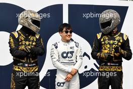 (L to R): Mario Achi (MEX) with Yuki Tsunoda (JPN) AlphaTauri and 'Mario Achi (MEX)'. 27.10.2022. Formula 1 World Championship, Rd 20, Mexican Grand Prix, Mexico City, Mexico, Preparation Day.