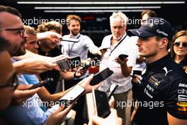 Max Verstappen (NLD) Red Bull Racing with the media. 27.10.2022. Formula 1 World Championship, Rd 20, Mexican Grand Prix, Mexico City, Mexico, Preparation Day.