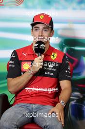 Charles Leclerc (MON) Ferrari in the FIA Press Conference. 27.10.2022. Formula 1 World Championship, Rd 20, Mexican Grand Prix, Mexico City, Mexico, Preparation Day.