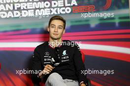 George Russell (GBR) Mercedes AMG F1 in the FIA Press Conference. 27.10.2022. Formula 1 World Championship, Rd 20, Mexican Grand Prix, Mexico City, Mexico, Preparation Day.