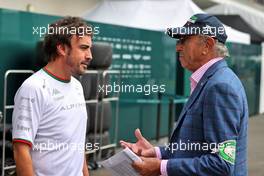 (L to R): Fernando Alonso (ESP) Alpine F1 Team with Jo Ramirez (MEX). 27.10.2022. Formula 1 World Championship, Rd 20, Mexican Grand Prix, Mexico City, Mexico, Preparation Day.