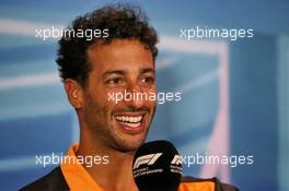 Daniel Ricciardo (AUS) McLaren in the FIA Press Conference. 06.05.2022. Formula 1 World Championship, Rd 5, Miami Grand Prix, Miami, Florida, USA, Practice Day.