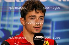 Charles Leclerc (MON) Ferrari in the FIA Press Conference. 06.05.2022. Formula 1 World Championship, Rd 5, Miami Grand Prix, Miami, Florida, USA, Practice Day.