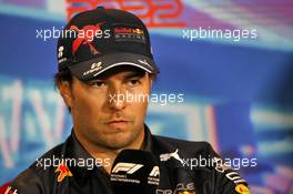 Sergio Perez (MEX) Red Bull Racing in the FIA Press Conference. 06.05.2022. Formula 1 World Championship, Rd 5, Miami Grand Prix, Miami, Florida, USA, Practice Day.
