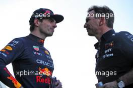 (L to R): race winner Max Verstappen (NLD) Red Bull Racing with Christian Horner (GBR) Red Bull Racing Team Principal. 08.05.2022. Formula 1 World Championship, Rd 5, Miami Grand Prix, Miami, Florida, USA, Race Day.