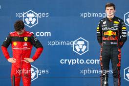 Charles Leclerc (FRA), Scuderia Ferrari and Max Verstappen (NLD), Red Bull Racing  08.05.2022. Formula 1 World Championship, Rd 5, Miami Grand Prix, Miami, Florida, USA, Race Day.