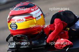 Carlos Sainz Jr (ESP) Ferrari F1-75 helmet. 07.05.2022. Formula 1 World Championship, Rd 5, Miami Grand Prix, Miami, Florida, USA, Qualifying Day.