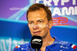 Laurent Rossi (FRA) Alpine Chief Executive Officer in the FIA Press Conference. 07.05.2022. Formula 1 World Championship, Rd 5, Miami Grand Prix, Miami, Florida, USA, Qualifying Day.