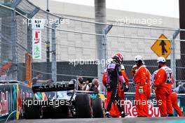 Esteban Ocon (FRA) Alpine F1 Team A522 crashed in the second practice session. 07.05.2022. Formula 1 World Championship, Rd 5, Miami Grand Prix, Miami, Florida, USA, Qualifying Day.