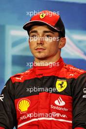 Charles Leclerc (MON) Ferrari in the post qualifying FIA Press Conference. 07.05.2022. Formula 1 World Championship, Rd 5, Miami Grand Prix, Miami, Florida, USA, Qualifying Day.