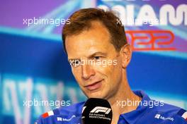 Laurent Rossi (FRA) Alpine Chief Executive Officer in the FIA Press Conference. 07.05.2022. Formula 1 World Championship, Rd 5, Miami Grand Prix, Miami, Florida, USA, Qualifying Day.
