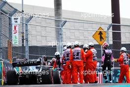 Esteban Ocon (FRA) Alpine F1 Team A522 crashed in the second practice session. 07.05.2022. Formula 1 World Championship, Rd 5, Miami Grand Prix, Miami, Florida, USA, Qualifying Day.