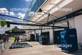 Williams Racing pit garages and equipment. 05.05.2022. Formula 1 World Championship, Rd 5, Miami Grand Prix, Miami, Florida, USA, Preparation Day.