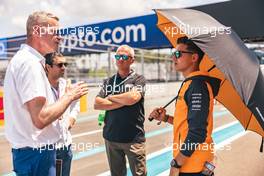 Niels Wittich (GER) FIA F1 Race Director (Left) with Lando Norris (GBR) McLaren. 05.05.2022. Formula 1 World Championship, Rd 5, Miami Grand Prix, Miami, Florida, USA, Preparation Day.