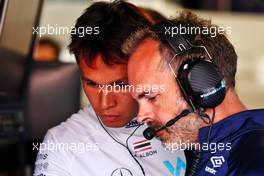 Alexander Albon (THA) Williams Racing with James Urwin (GBR) Williams Racing Race Engineer. 02.09.2022. Formula 1 World Championship, Rd 14, Dutch Grand Prix, Zandvoort, Netherlands, Practice Day.