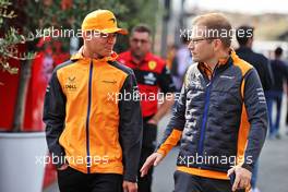 (L to R): Lando Norris (GBR) McLaren with Andreas Seidl, McLaren Managing Director. 02.09.2022. Formula 1 World Championship, Rd 14, Dutch Grand Prix, Zandvoort, Netherlands, Practice Day.