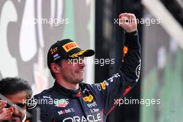 Race winner Max Verstappen (NLD) Red Bull Racing celebrates on the podium. 04.09.2022. Formula 1 World Championship, Rd 14, Dutch Grand Prix, Zandvoort, Netherlands, Race Day.