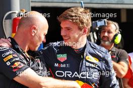 Max Verstappen (NLD) Red Bull Racing celebrates his pole position in qualifying parc ferme. 03.09.2022. Formula 1 World Championship, Rd 14, Dutch Grand Prix, Zandvoort, Netherlands, Qualifying Day.