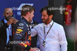 (L to R): Max Verstappen (NLD) Red Bull Racing with Mohammed Bin Sulayem (UAE) FIA President in qualifying parc ferme. 03.09.2022. Formula 1 World Championship, Rd 14, Dutch Grand Prix, Zandvoort, Netherlands, Qualifying Day.