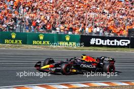 Max Verstappen (NLD) Red Bull Racing RB18 celebrates his pole position during qualifying. 03.09.2022. Formula 1 World Championship, Rd 14, Dutch Grand Prix, Zandvoort, Netherlands, Qualifying Day.