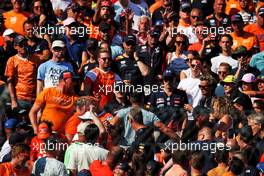 Circuit atmosphere - fans in the grandstand. 03.09.2022. Formula 1 World Championship, Rd 14, Dutch Grand Prix, Zandvoort, Netherlands, Qualifying Day.