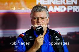 Otmar Szafnauer (USA) Alpine F1 Team, Team Principal in the FIA Press Conference. 03.09.2022. Formula 1 World Championship, Rd 14, Dutch Grand Prix, Zandvoort, Netherlands, Qualifying Day.