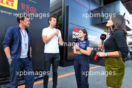 (L to R): Will Buxton (GBR) F1 Digital Presenter; Jolyon Palmer (GBR); Jamie Chadwick (GBR) Williams Racing Development Driver; Laura Winter (GBR) F1 Presenter. 03.09.2022. Formula 1 World Championship, Rd 14, Dutch Grand Prix, Zandvoort, Netherlands, Qualifying Day.