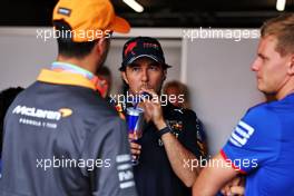 (L to R): Daniel Ricciardo (AUS) McLaren with Sergio Perez (MEX) Red Bull Racing and Mick Schumacher (GER) Haas F1 Team on the drivers parade. 04.09.2022. Formula 1 World Championship, Rd 14, Dutch Grand Prix, Zandvoort, Netherlands, Race Day.
