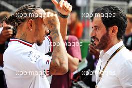 (L to R): Mohammed Bin Sulayem (UAE) FIA President with Lewis Hamilton (GBR) Mercedes AMG F1 on the drivers parade. 04.09.2022. Formula 1 World Championship, Rd 14, Dutch Grand Prix, Zandvoort, Netherlands, Race Day.