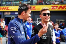 (L to R): Alexander Albon (THA) Williams Racing and George Russell (GBR) Mercedes AMG F1 on the drivers parade. 04.09.2022. Formula 1 World Championship, Rd 14, Dutch Grand Prix, Zandvoort, Netherlands, Race Day.