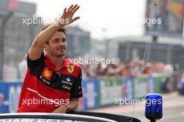 Charles Leclerc (MON) Ferrari on the drivers parade. 04.09.2022. Formula 1 World Championship, Rd 14, Dutch Grand Prix, Zandvoort, Netherlands, Race Day.