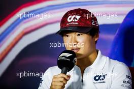 Yuki Tsunoda (JPN) AlphaTauri in the FIA Press Conference. 01.09.2022. Formula 1 World Championship, Rd 14, Dutch Grand Prix, Zandvoort, Netherlands, Preparation Day.