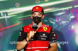 Charles Leclerc (MON) Ferrari in the FIA Press Conference. 25.03.2022 Formula 1 World Championship, Rd 2, Saudi Arabian Grand Prix, Jeddah, Saudi Arabia, Practice Day.