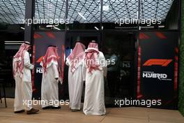 Saudi Arabian delegation at a meeting following a missile strike on an Aramco oil facility near to the circuit. 25.03.2022 Formula 1 World Championship, Rd 2, Saudi Arabian Grand Prix, Jeddah, Saudi Arabia, Practice Day.