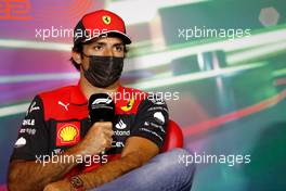 Carlos Sainz Jr (ESP) Ferrari in the FIA Press Conference. 25.03.2022 Formula 1 World Championship, Rd 2, Saudi Arabian Grand Prix, Jeddah, Saudi Arabia, Practice Day.