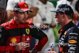 Charles Leclerc (FRA), Scuderia Ferrari and Max Verstappen (NLD), Red Bull Racing  27.03.2022. Formula 1 World Championship, Rd 2, Saudi Arabian Grand Prix, Jeddah, Saudi Arabia, Race Day.