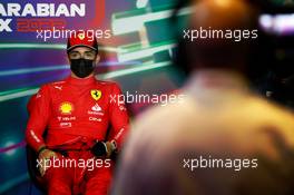 Charles Leclerc (MON) Ferrari in the post qualifying FIA Press Conference. 26.03.2022. Formula 1 World Championship, Rd 2, Saudi Arabian Grand Prix, Jeddah, Saudi Arabia, Qualifying Day.