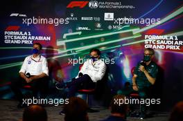 (L to R): Guenther Steiner (ITA) Haas F1 Team Prinicipal; Jost Capito (GER) Williams Racing Chief Executive Officer; and Mike Krack (LUX) Aston Martin F1 Team, Team Principal, in the FIA Press Conference. 26.03.2022. Formula 1 World Championship, Rd 2, Saudi Arabian Grand Prix, Jeddah, Saudi Arabia, Qualifying Day.