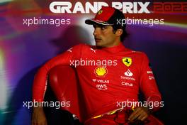 Carlos Sainz Jr (ESP) Ferrari in the post race FIA Press Conference. 27.03.2022. Formula 1 World Championship, Rd 2, Saudi Arabian Grand Prix, Jeddah, Saudi Arabia, Race Day.