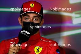 Charles Leclerc (MON) Ferrari in the post race FIA Press Conference. 27.03.2022. Formula 1 World Championship, Rd 2, Saudi Arabian Grand Prix, Jeddah, Saudi Arabia, Race Day.